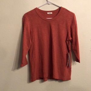 Wilt baby fit shrunken crew elbow sleeve hips 25 slub dusty coral